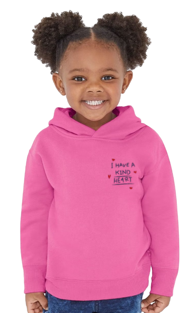 Toddler Fleece Hoodie | Kids Kind Heart Pullover | KIND KIDDO