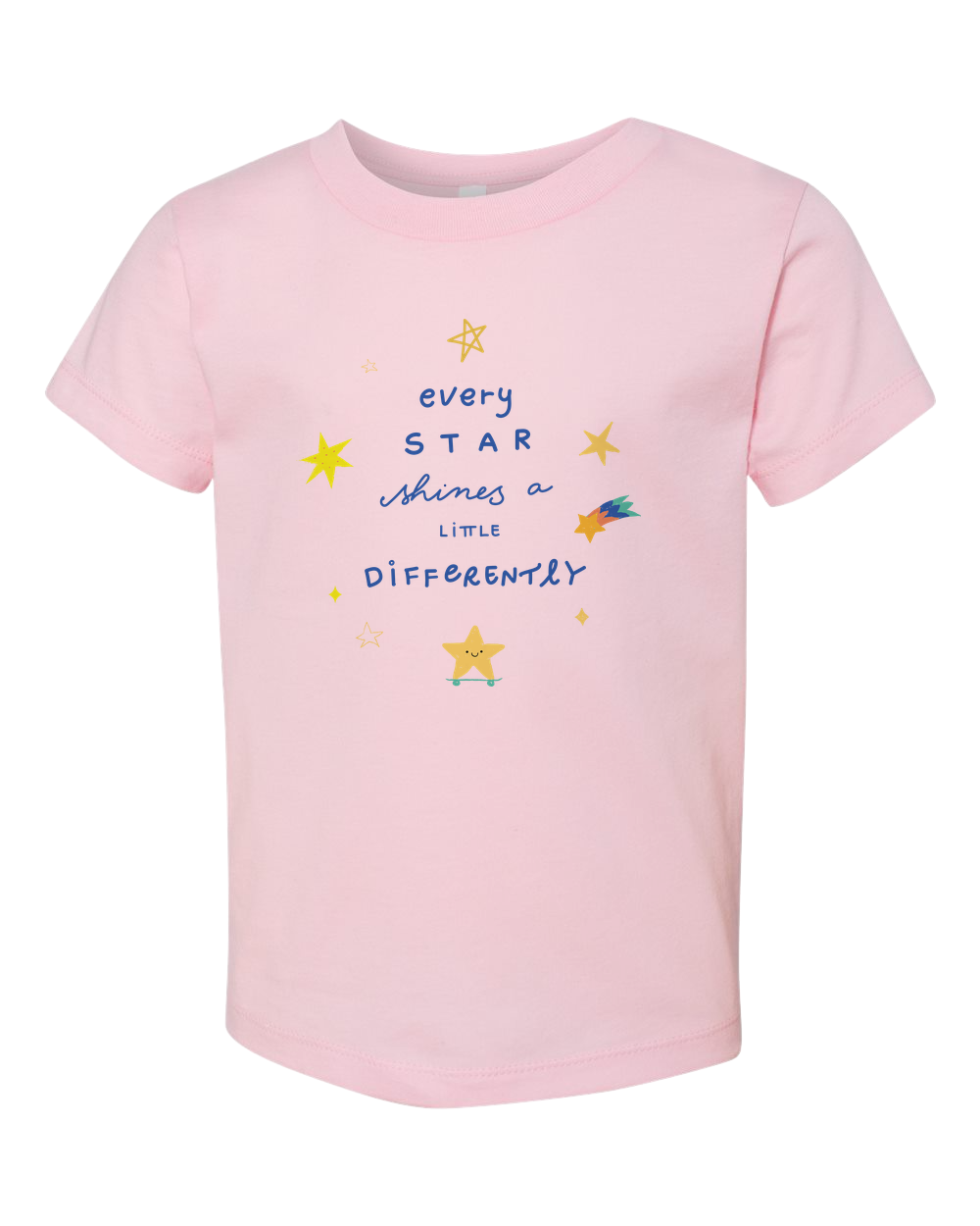 Toddler Round Neck Tees | Star Shines T-Shirt | KIND KIDDO