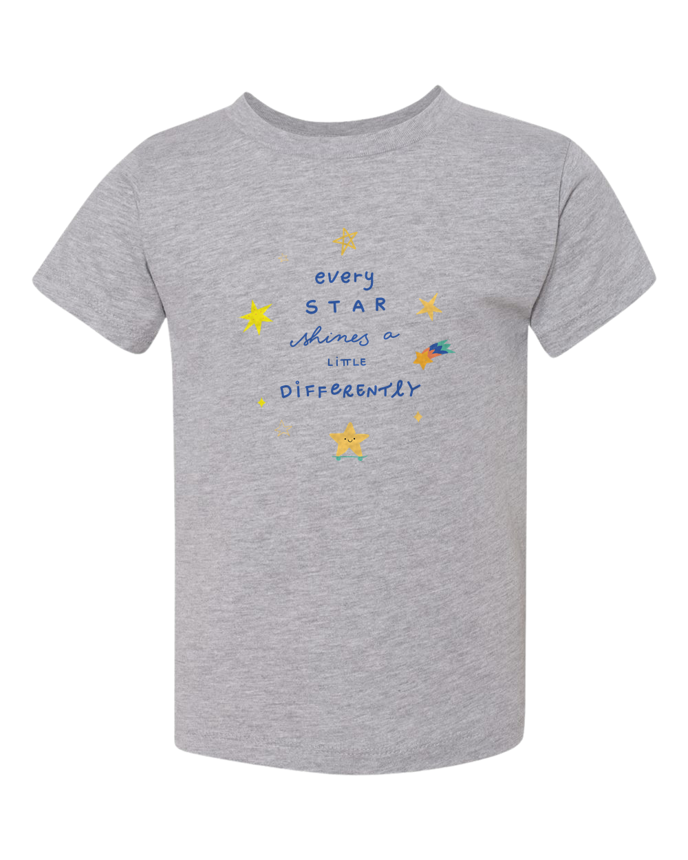 Toddler Round Neck Tees | Star Shines T-Shirt | KIND KIDDO