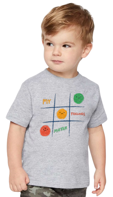 Toddlers Cotton T-Shirt | Feelings Short Sleeve T-Shirt | KIND KIDDO